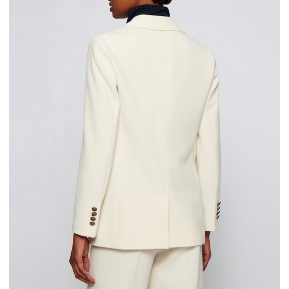 HUGO BOSS!!!  DOUBLE-BREASTED RELAXED-FIT JACKET WITH MONOGRAM BUTTONS - Picture 5 of 15